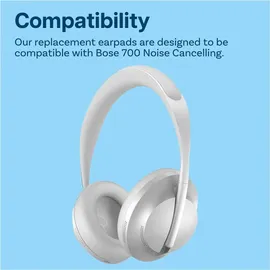 MMobiel Ersatz Ohrpolster für Bose NC700/Bose 700 / Memory- PolyurethanErsatz Ohrpolster -Licht Grau - Grau
