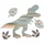 BOARTI Kinderregal Dinosaurier grün