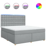 vidaXL Boxspringbett 180 x 200 cm Hellgrau