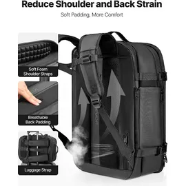 Vevor Vakuum-Reiserucksack 65 L Grau