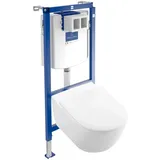 Villeroy & Boch Subway 2.0 & ViConnect NEU Komplett-Set Wand-Tiefspül-WC, mit WC-Sitz, 56001001+9M78S101+92246100,