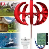 ZenSeFarin 3000W,4000W,5000W Windturbinengenerator,12V,24V,48V Windgenerator,Laterne Vertikale Windturbine Windrad 5 Blätter mit Controller,Windturbinen Generator Kit,5000W-48V