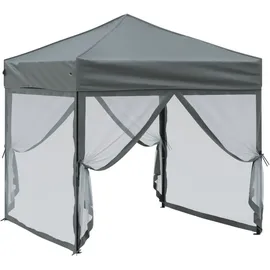vidaXL Partyzelt Faltbar mit Mesh-Seitenwänden Anthrazit 2x2 m