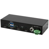 Exsys EX-11295HMS Schnittstellen-Hub USB 3.2 Gen 2 HUB Din-Rail Kit und Wand VIA VL822 Chipset