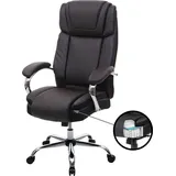 MCW XXL Bürostuhl MCW-H94, Drehstuhl Schreibtischstuhl Chefsessel, 220kg belastbar Federkern Kunstleder ~ braun