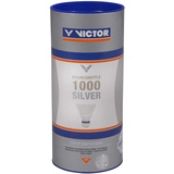 Victor Nylon Federball Shuttle 1000 6er Dose, Weiß / Blau