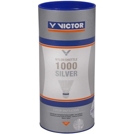 Victor Nylon Federball Shuttle 1000 6er Dose, Weiß / Blau
