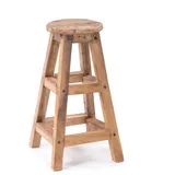 DESIGN DELIGHTS Barhocker, Jack | Mahagoni Holz, 40x70x40 cm, | Barstuhl, rustikaler Sitzhocker, Tresenhocker, Pflanzenhocker