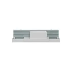 burgbad Fiumo Wandpaneel, mit Metallreling, mit Plisséestruktur, ACDY045F3957, Farbe: Eisblau Softmatt
