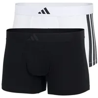 adidas Active Flex Cotton 3 Stripes Boxershorts Schwarz / Weiß XXL 2er Pack