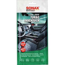 Sonax Clean+Drive TurboInnenTuch 45x50 Thekendisplay (1 Stück) Innenreinigungstuch für alle glatten und Rauen Oberflächen im Innenraum | Art-Nr. 04130000