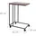 Relaxdays Beistelltisch mit Rollen, C-Form, braun/schwarz