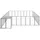 vidaXL Hundezwinger 6,6 m x 4,4 m x 1,1 m Stahl Schwarz