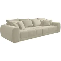 luma-home schönes für dein zuhause luma-home Big-Sofa, Greige, Textil, 4-Sitzer, Füllung: Polyurethan (Pur), einzeln stellbar,Rechteckig, 306x86x134 cm, Wohnzimmer, Sofas / Couches, Sofas, Bigsofas
