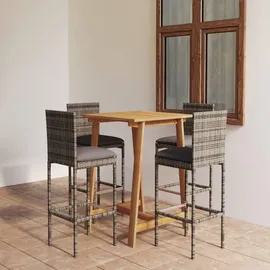 vidaXL Gartenbar-Set 5-tlg. Grau