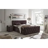 ed exciting design Boxspringbett Cashfield, inkl. einem Topper", mit Klimaband und zwei Bettkästen (74), lila