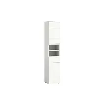 xonox.home Solero Hochschrank 38 x 193 cm Weiß Hochglanz MDF/Spanplatte