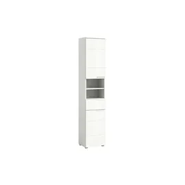 xonox.home Solero Hochschrank 38 x 193 cm Weiß Hochglanz MDF/Spanplatte