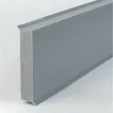 PROVISTON | Kunststoff Sockelleiste | Hartschaum PVC | Hell-Grau | 12 x 60 x 2500 mm | Genarbt | Wasserfest | Hochwertige Fußleiste | Einfache Montage
