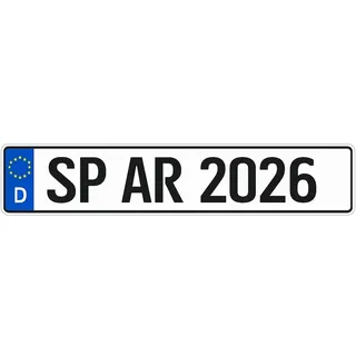 KFZ-Kennzeichen für Ihr Auto | 520x110 mm | Amtliches Euro-Kennzeichen | Nummernschild mit individueller Prägung | Made in Germany | 1 Stück