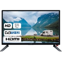 Kiano Slim TV Travel Fernseher 24" Zoll | LED HD TV - Matrix | Auto-Ladegerät | HDMI USB | Dolby Audio | Triple Tuner DVB-T2 | Schwarz