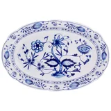 Kahla Rossella Zwiebelmuster Platte, oval 32 cm| Servierplatte mit Zwiebelmuster Dekor aus Porzellan