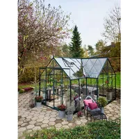 Juliana Garden Room Gewächshaus Alu Grün ESG 3 mm