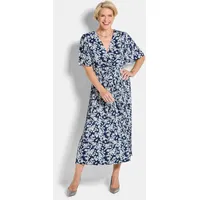 GOLDNER Sommerkleid Blau/Weiß Floral 54