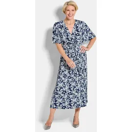 GOLDNER Sommerkleid Blau/Weiß Floral 54