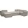 ax living Eckcouch Strukturstoff 3-Sitzer Beige