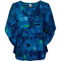 Baumwoll-Shirt, Druck türkis, 44/46