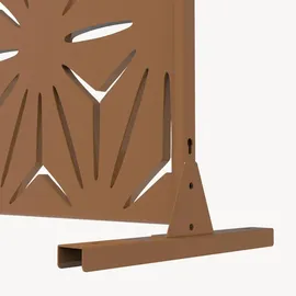 casa.pro Trennwand 180 x 120 cm Braun verzinkter Stahl