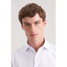 Seidensticker Businesshemd "Schwarze Rose", Herren, Gr. L (42), normale Ärmellängen, mittelblau, 100% Baumwolle, kariert, slim fit, 2-Knopf-Manschette, Hemden, Slim 1/1 Kentkragen Karo