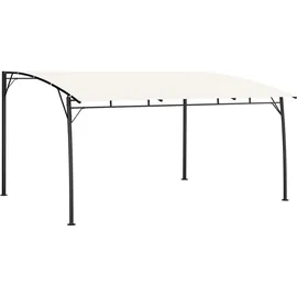 vidaXL Gartenpavillon 1,73 x 3 m Beige/Schwarz/Weiß