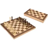 Philos 2616 - Schachkassette mit Schachfiguren, Feld 40 mm, KH 76mm, mit zusätzlichem Damenpaar