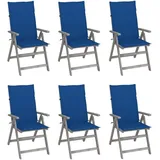 vidaXL Hochlehner 69 x 69 x 110 cm braun 6 St.