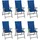 vidaXL Hochlehner 69 x 69 x 110 cm braun 6 St.