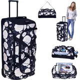 Elephant Gin Cruiser 4-Rollen 80 cm / 135 l schwarz/beige floral