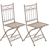 CLP Gartenstuhl Asina 40 x 40 x 95 cm antik-braun 2 St.