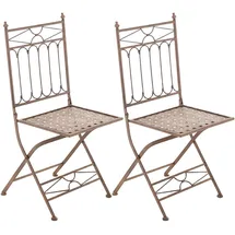 CLP Gartenstuhl Asina 40 x 40 x 95 cm antik-braun 2 St.