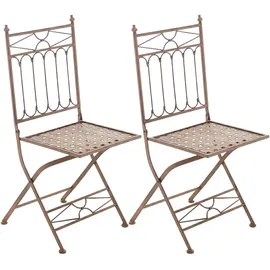 CLP Gartenstuhl Asina 40 x 40 x 95 cm antik-braun 2 St.