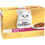 3 + 1 gratis! 4 x Gourmet Gold - Duo Delice: Luxus-Mix (4 x 12 x 85 g)