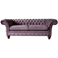 JVmoebel Chesterfield-Sofa, Sofa Chesterfield Wohnzimmer Dreisitzer Klassisch Design Textil lila