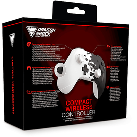 DragonShock Controller Poptop Wireless (OLED-Style) Schwarz/Weiß für Nintendo Switch OLED, PC