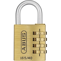 ABUS Zahlenschloss 165/40 - Vorhängeschloss aus Messing - mit individuell einstellbarem Zahlencode - Kofferschloss / Spindschloss - ABUS-Sicherheitslevel 4
