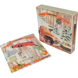 Brüder Mannesmann Werkzeuge MANNESMANN 599930 Hobby-Tool Kit Werkzeuge Adventskalender, Holz natur