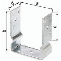 GAH Alberts GAH U-Pfostenträger ETA-10/0210 121x150x100x60mm TZN z.Aufschr.