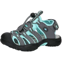 Sandale LICO "Sandale Nimbo", Gr. 33, grau, Synthetik, Schuhe