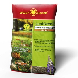 WOLF-Garten 77AR1012650 LU-H 220 D/A LupiGreen® HYBRID-RASENDÜNGER HERBST