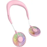 nsihing Mini USB-Ventilator Nackenventilator, tragbarer Mini-USB-Ventilator rosa